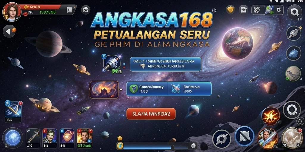 Tampilan indah dari gameplay yang menegangkan di ANGKASA168.