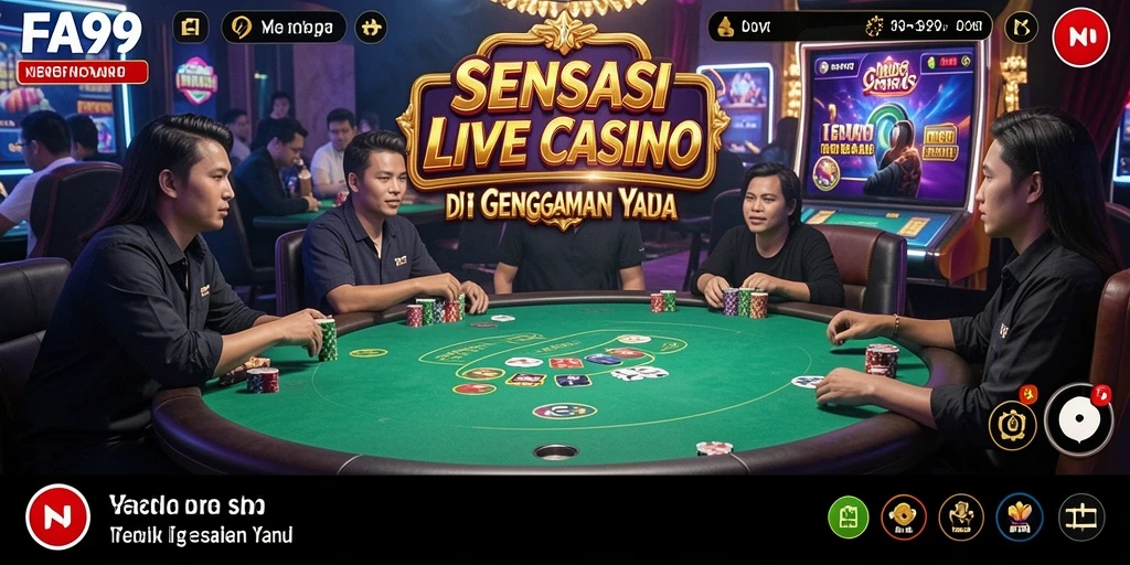 Tampilan gameplay Live Casino yang mendebarkan di FA99.