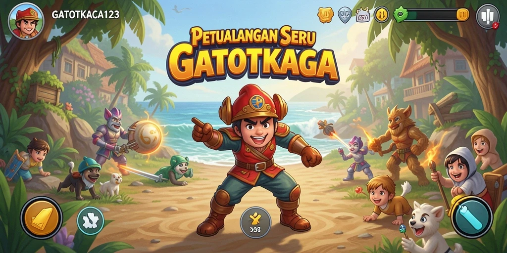 Tampilan gameplay GATOTKACA123 yang mendebarkan dan penuh aksi.
