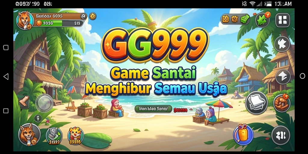 Screenshot utama menampilkan gameplay santai GG999 yang menyenangkan.