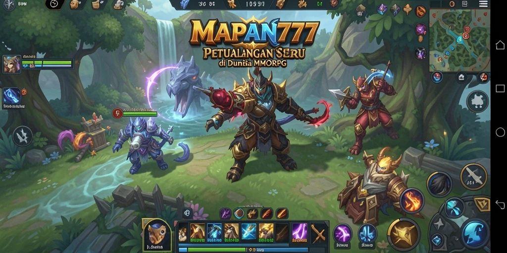 Tampilan gameplay dinamis dari MAPAN777 di dunia MMORPG.