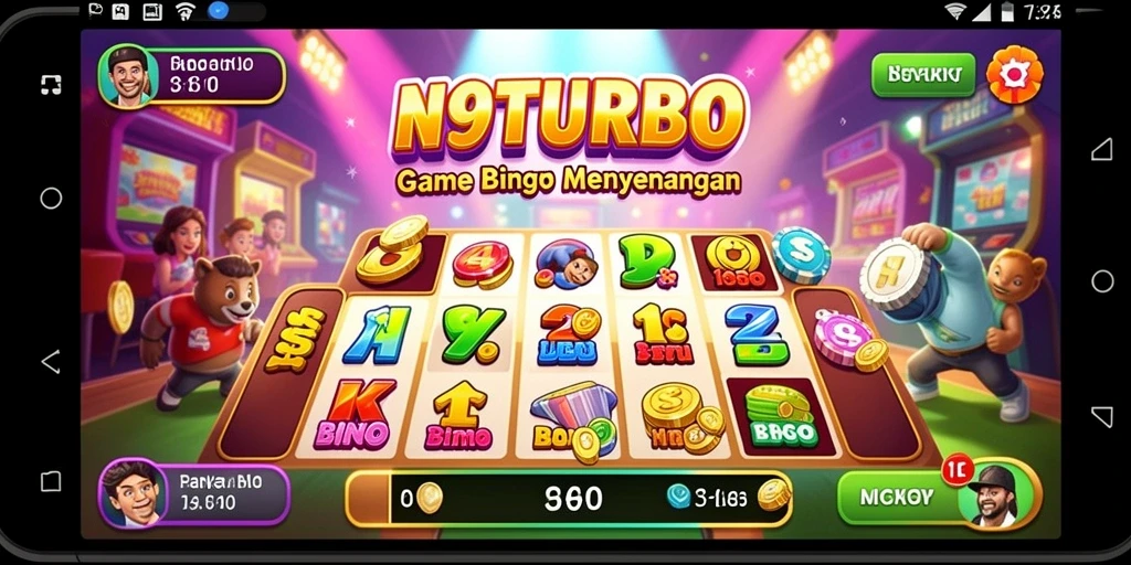 Tampilan gameplay N9TURBO dengan suasana permainan Bingo yang seru.