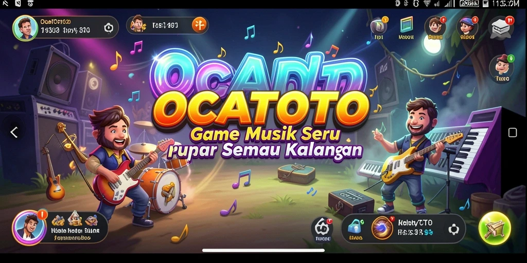 Tampilan gameplay OCATOTO yang penuh warna dan interaktif.