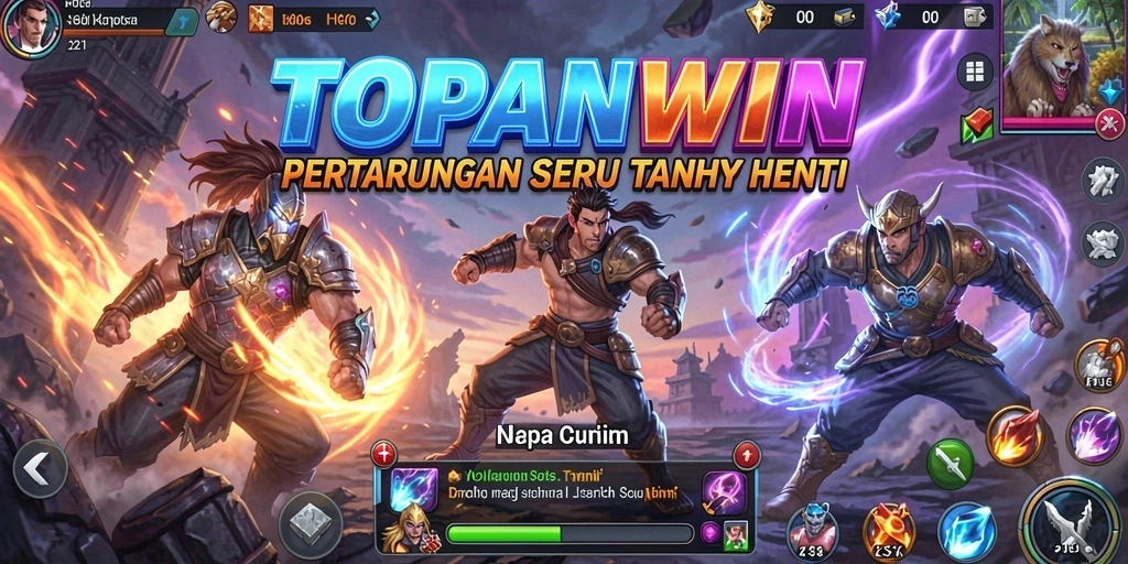 Gameplay <strong>TOPANWIN</strong> yang intens dan menarik saat pertarungan berlangsung.