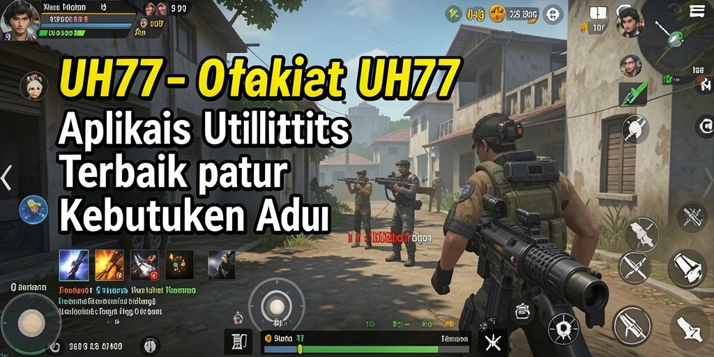 Tampilan utama UH77 dengan berbagai fitur utilitas yang mudah diakses.