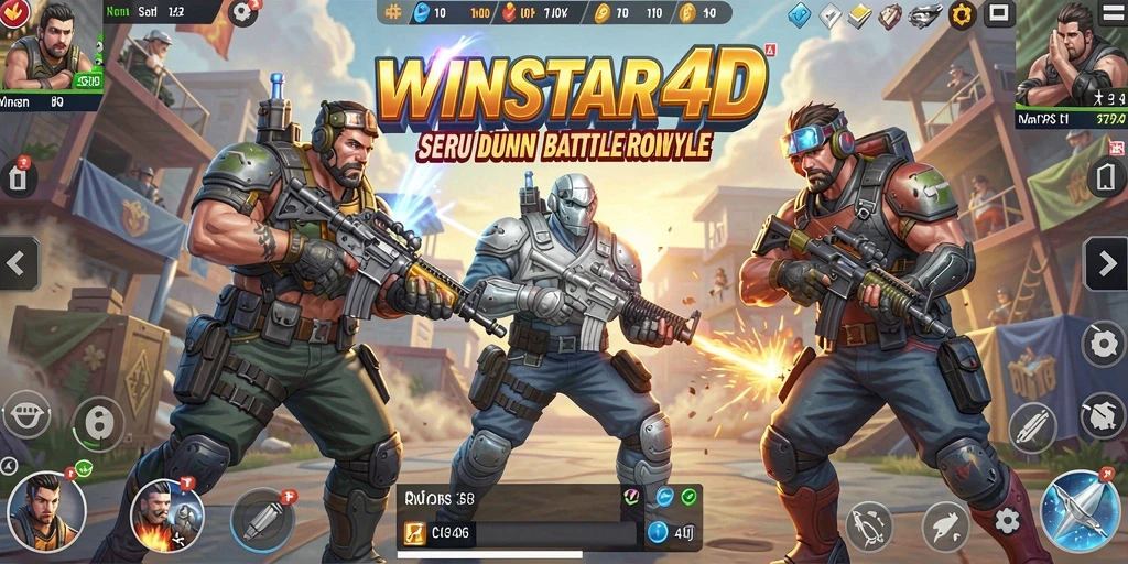 Tampilan gameplay seru dalam pertempuran Battle Royale.