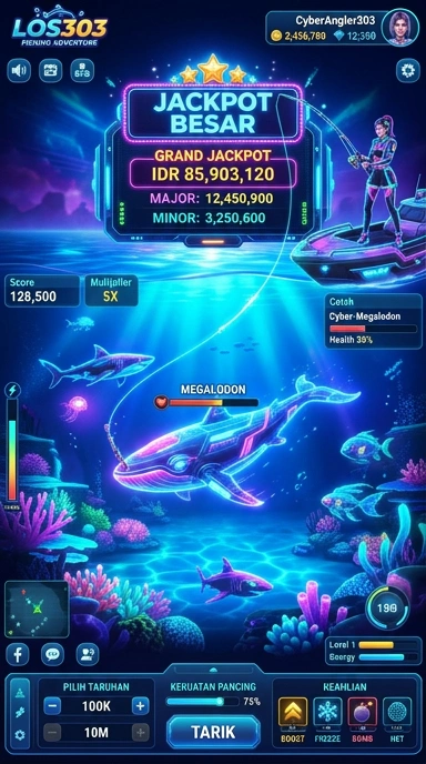 Screenshot tampilan antar muka utama aplikasi los303.